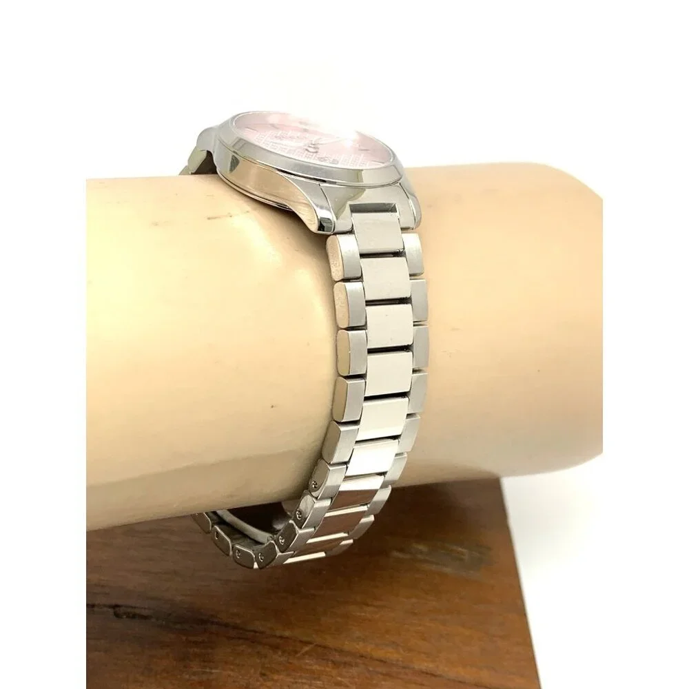 Gucci Women's Watch YA1265047 G-Timeless Swiss Quartz Pink Dial Steel 27mm